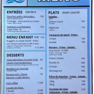 Restaurant Menu