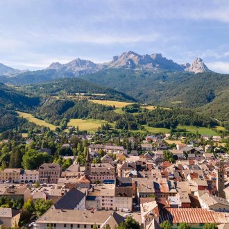 Vue aérienne Bacelonnette
