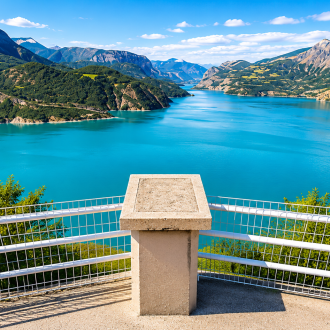 Vue depuis le belvédère du Sauze du lac