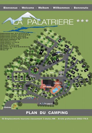 Plan camping La Palatrière